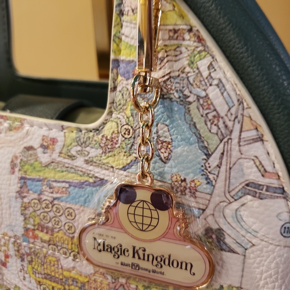 NWT! Disney Enchanted Map Crossbody Satchel - Picture 6 of 8